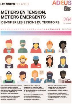 MÉTIERS EN TENSION MÉTIERS ÉMERGENTS IDENTIFIER LES BESOINS DU