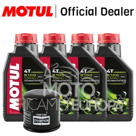 KIT TAGLIANDO 4L MOTUL 5100 10W40 FILTRO OLIO HONDA CB F PC45 500