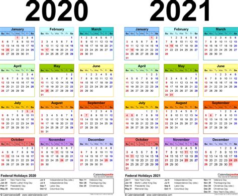 Printable School Year Calendar 2020 2021 Free Letter Templates