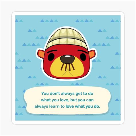 Animal Crossing Pascal Inspirational Motivational Quote Sticker 🌊🦦