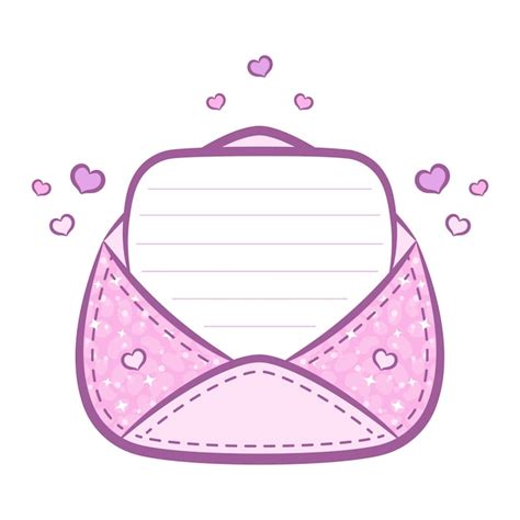 Premium Vector Cute Love Envelope Letter Note For Writing With Pastel