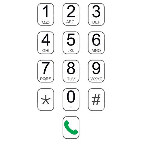 Vector Phone Keypad With Virtual Dialer And Screen Pad Vector Blank