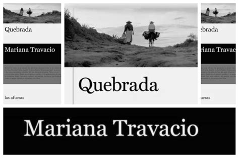 Quebrada De Mariana Travacio Buscar La Vida Buscar El Agua Purgante