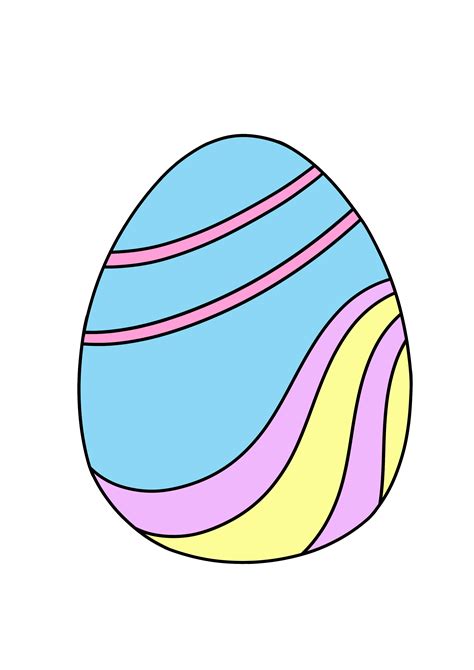 Printable Colored Easter Eggs