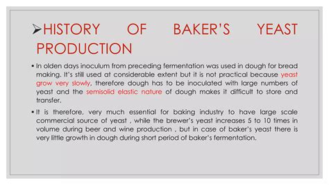 Bakers Yeast Production Ppt