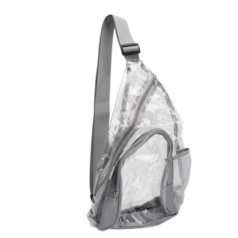 Zerone sac à dos de poitrine transparent Sac à bandoulière transparent