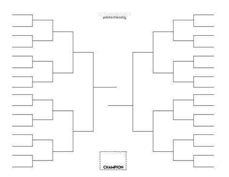 32 Tournament Team Bracket Printerfriendly Free Printable Wrestling