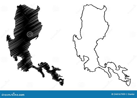 Luzon Island Southeast Asia Republic Of The Philippines Map Vector