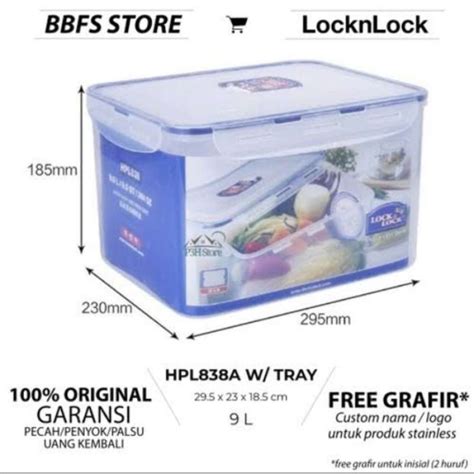 Jual Lock N Lock Hpl889 12 L 12l Wadah Tempat Makanan Besar Kedap Udara