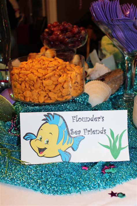 Under The Sea Little Mermaid Party Food Ideas Flounders Friends Mermaid Party Food Little