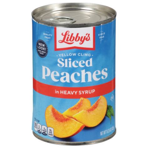 Libby S Peaches In Heavy Syrup Sliced Yellow Cling