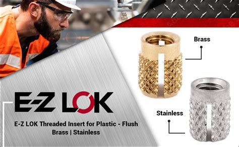 Amazon E Z Lok Threaded Insert For Plastic Flush Brass Thread