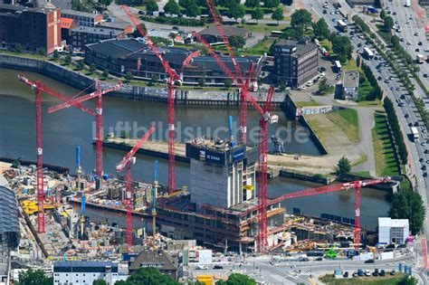 Hamburg Von Oben Baustelle Zum Neubau Des Hochhaus Geb Udekomplexes