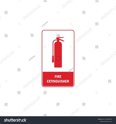 Fire Extinguisher Sign Board Vector Graphics Stock Vector (Royalty Free ...