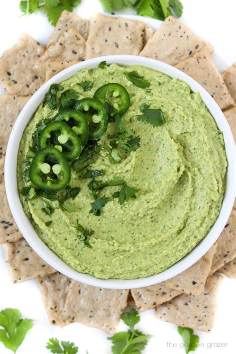 Cilantro Jalapeno Hummus Easy Oil Free The Garden Grazer