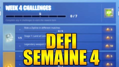 Liste Des Defis Saison 8 De La Semaine 4 Astuce Et Guide Sur Fortnite