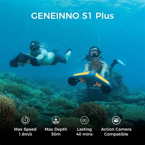 G GENEINNO Scooter subacuático S1 con motores duales 2 niveles de