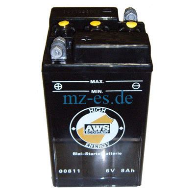 Batterie 6 Volt 8 Ah MZ ES 175 250 Mz Es De Ersatzteileshop