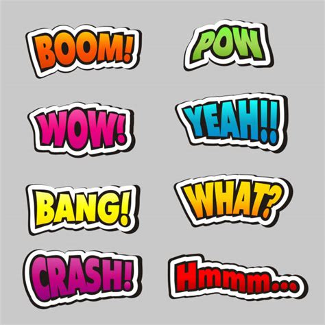 Pow Font stock vectors - iStock