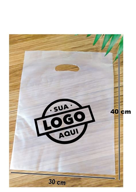 500 Sacola 30x40 Transparente Boca Palhaço Personalizada Elo7