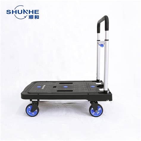 SHUNHE Hot Selling Four Wheel Aluminum Trolley Foldable Hand Trolley