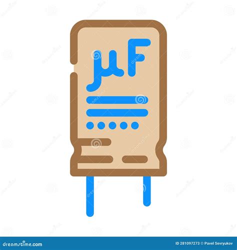 Condensateur électrolytique Icône De Couleur De Composant électronique