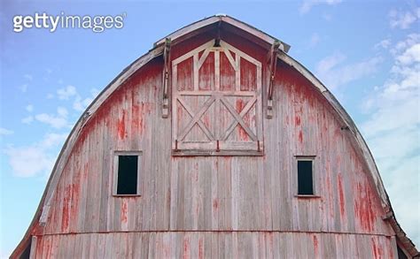 Old Weathered Red Barn At Sunrise Howard County Indiana