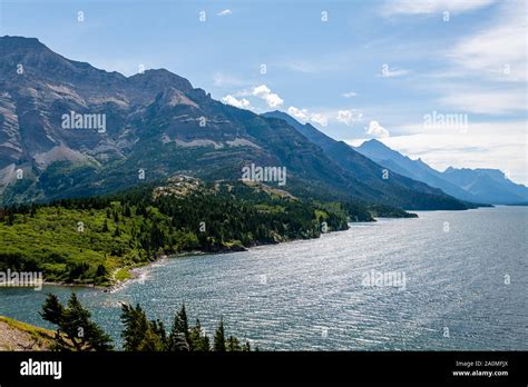 Glacier And Waterton International Peace Park Stock Photo Alamy