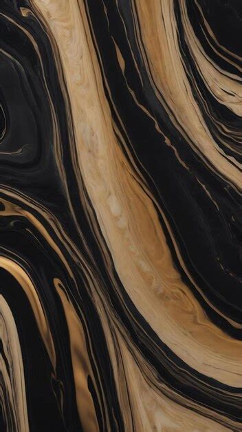 Premium Photo Black Liquid Marble Background Abstract Flowing Texture