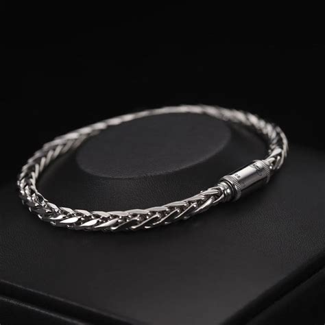 Men's Bracelet with Engraving - Men's Platinum Jewelry | ByEnzo