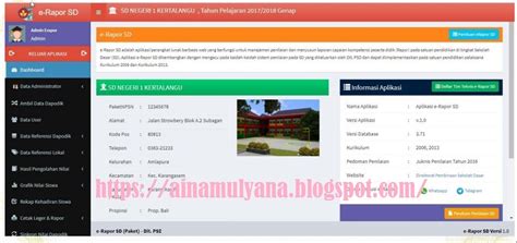 Download Aplikasi Dan Panduan Aplikasi E Rapor Sd Untuk Pengisian Rapor