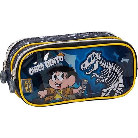 Estojo Duplo Escolar Infantil Chico Bento Dino Pacific Shopee Brasil