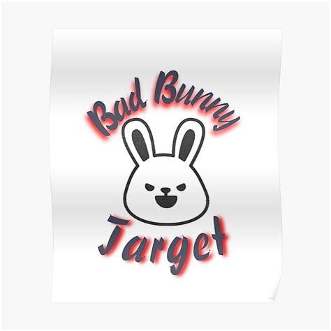 Bad Bunny Target Poster For Sale By Designoptim Redbubble