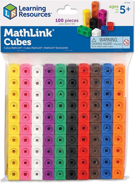 Learning Resources Mathlink Cubes Set Of 100 Cubes Ages 5 Develops