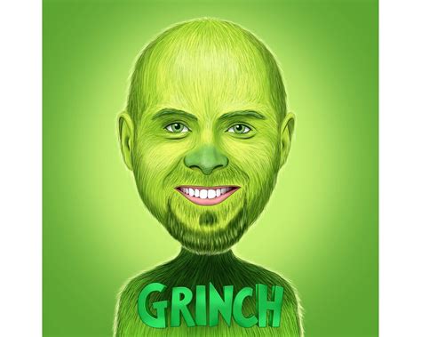 The Grinch Caricature Grinch Cartoon Drawing From Your Photo Grinch ...