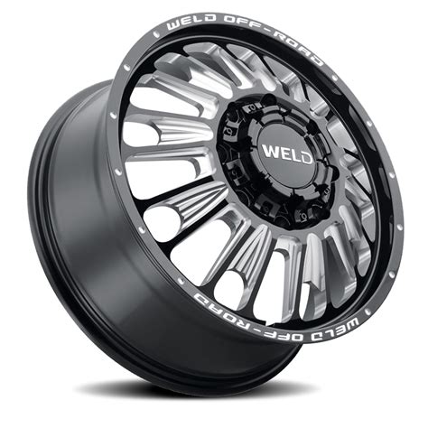 WELD Scorch Dually Rims & Wheels Gloss Black w/ Milled , 8.25×20 ...