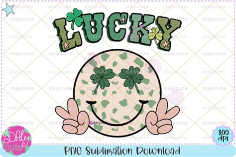 Retro Smiley Face St Patricks Day Png Graphic By Dalycute · Creative