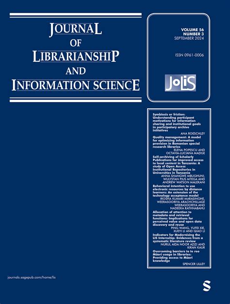 Journal of Librarianship and Information Science: Sage Journals