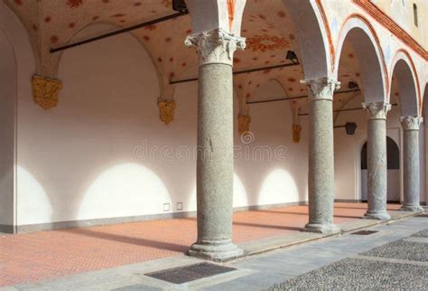 Cortile Della Rocchetta Milan Stock Photo Image Of Arcade Italian