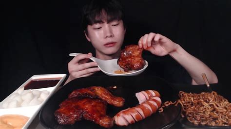 Bbq 자메이카 통다리 치킨 짜파게티 먹방 Youtube