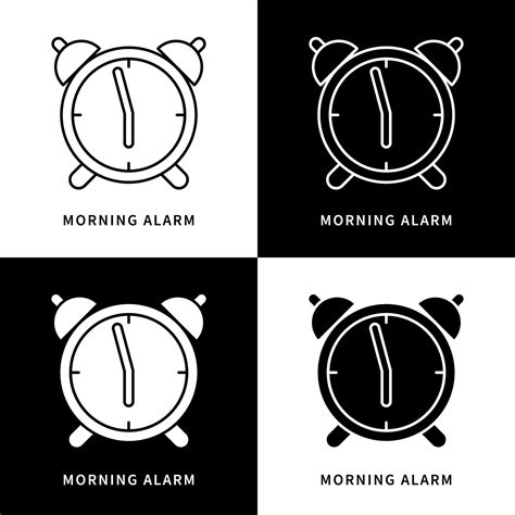 Morning Alarm Icon Logo. Clock bell Vector Symbol Illustration. Wakeup Early Morning Education ...