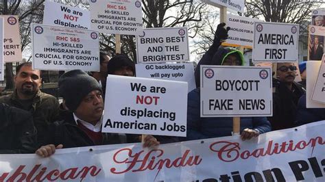 Indian H1b Visaholders Rally Outside White House Demanding Immigration