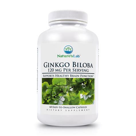 Nature S Lab Ginkgo Biloba 120mg 60 Capsules 2 Month Supply