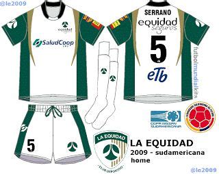 La Equidad of Colombia home kit for 2009. | Football kits, Jersey ...