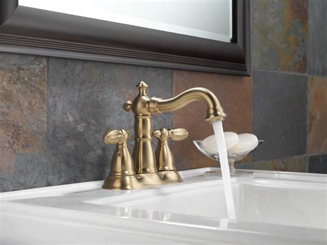 Champagne Bronze Bathroom Faucet : Delta Stryke 8 in. Widespread 2-Handle Bathroom Faucet in ...