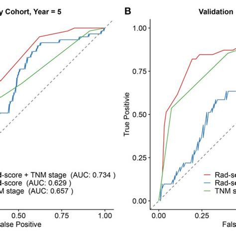 Comparison Of The Survival Discriminative Ability Between Rad Score