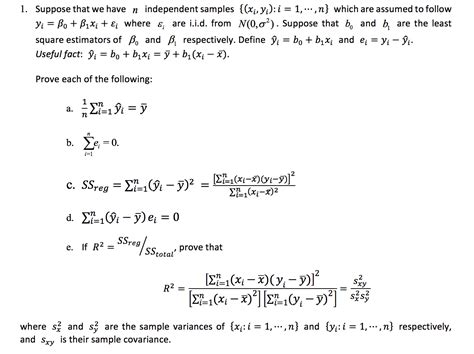 Solved 1 Suppose That We Have N Independent Samples Xi Chegg