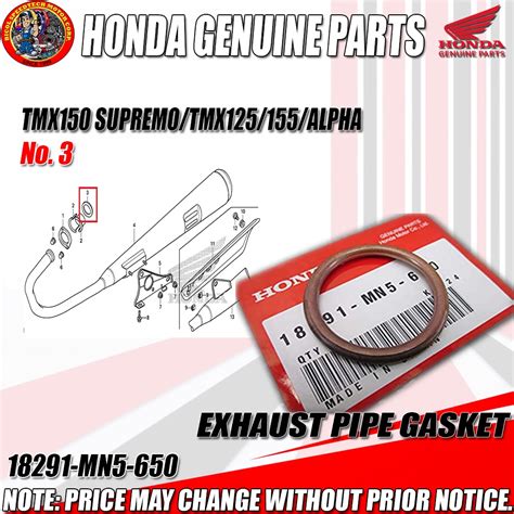 Tmx Supremo Tmx Alpha Exhaust Pipe Gasket Hpi Genuine