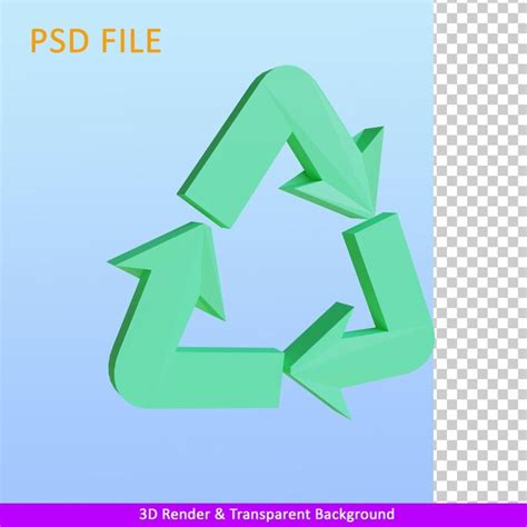 Premium Psd D Render Recycling Symbol