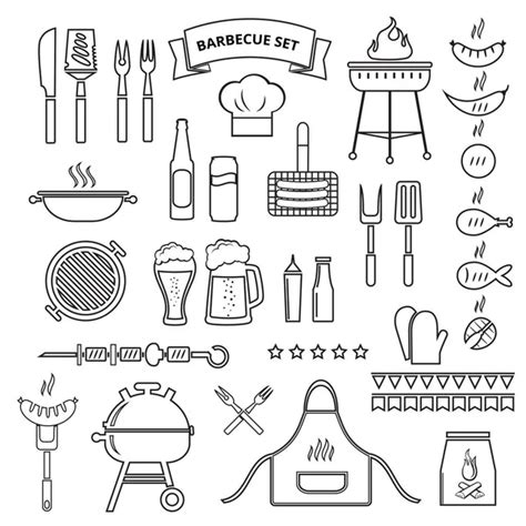 Barbecue Icons — Stock Vector © Bioraven 13940106